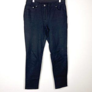 Chico's So Slimming Jeans Womens .5 Reg (US 6) Black Tapered Leg Stretch Casual